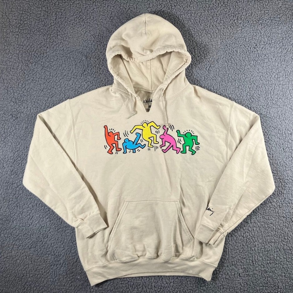 Keith Haring x Ripple Junction Medium Oatmeal Graphic Hoodie